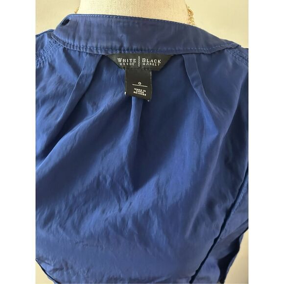 White House Black market short jacket size 0 blue - Picture 5 of 6